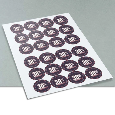 64 X 64mm Circle Gloss Vinyl Sticker 1