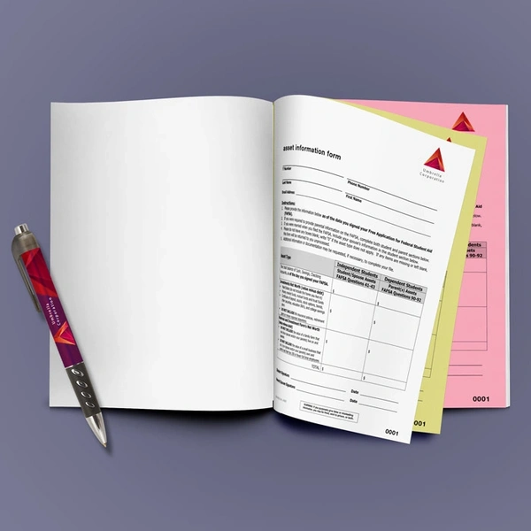 A4 3 Part Ncr Book