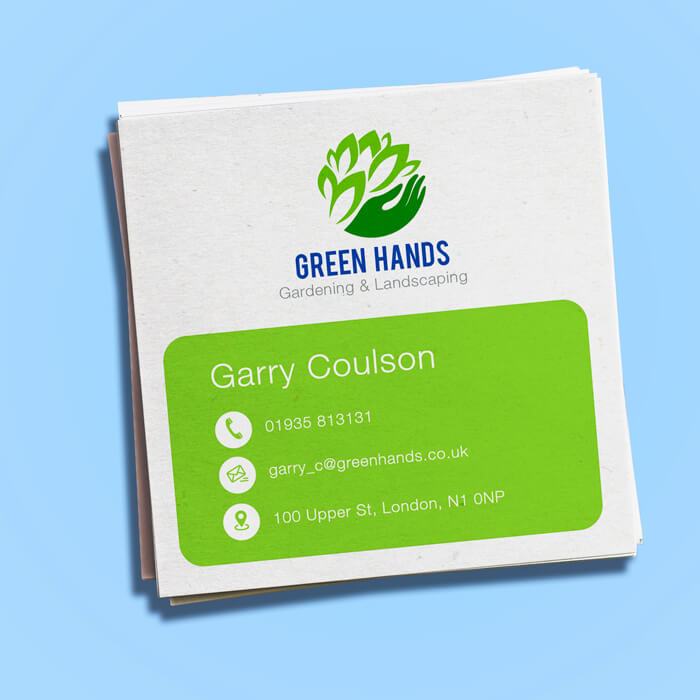 350gsm Recycled Square Business Cards