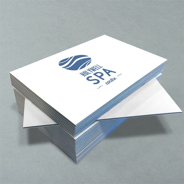 810gsm Triplex Uncoated Blue Core Business Card