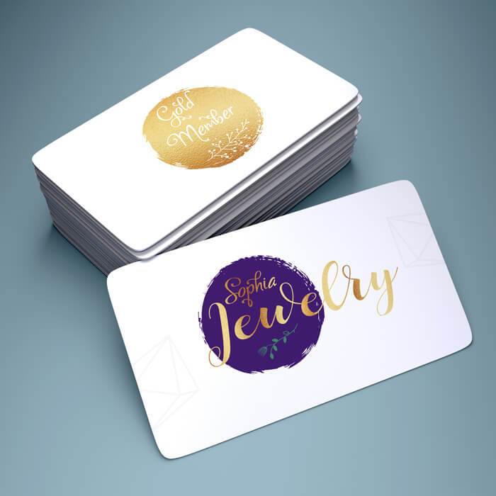 Plastic Card With Gold Foiling
